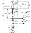 Grohe Essence wastafelkraan M-size grijs geborsteld